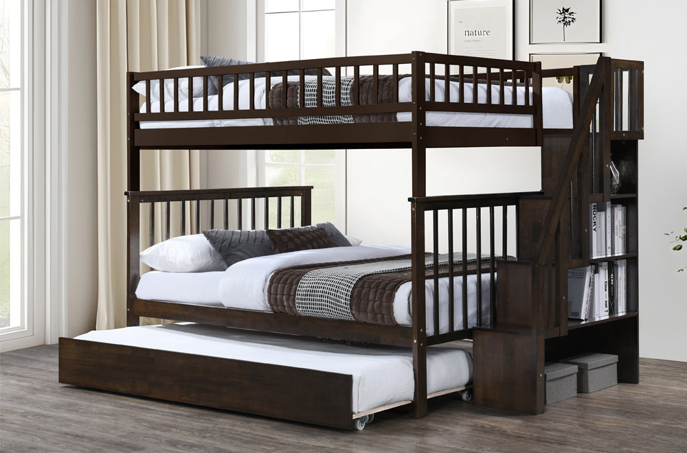 T2595 Double Over Double Bunk Bed with Trundle