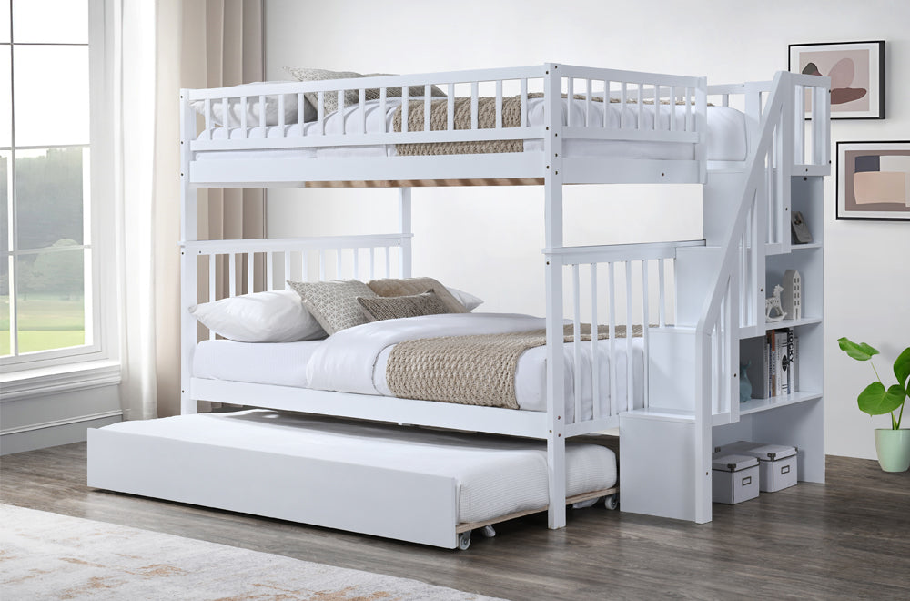 T2595 Double Over Double Bunk Bed with Trundle