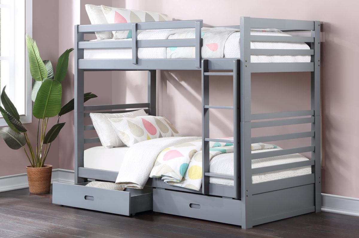 T2710 Twin Over Twin Storage Bunk Bed