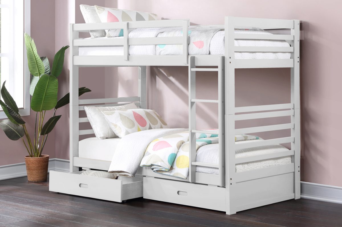 T2710 Twin Over Twin Storage Bunk Bed