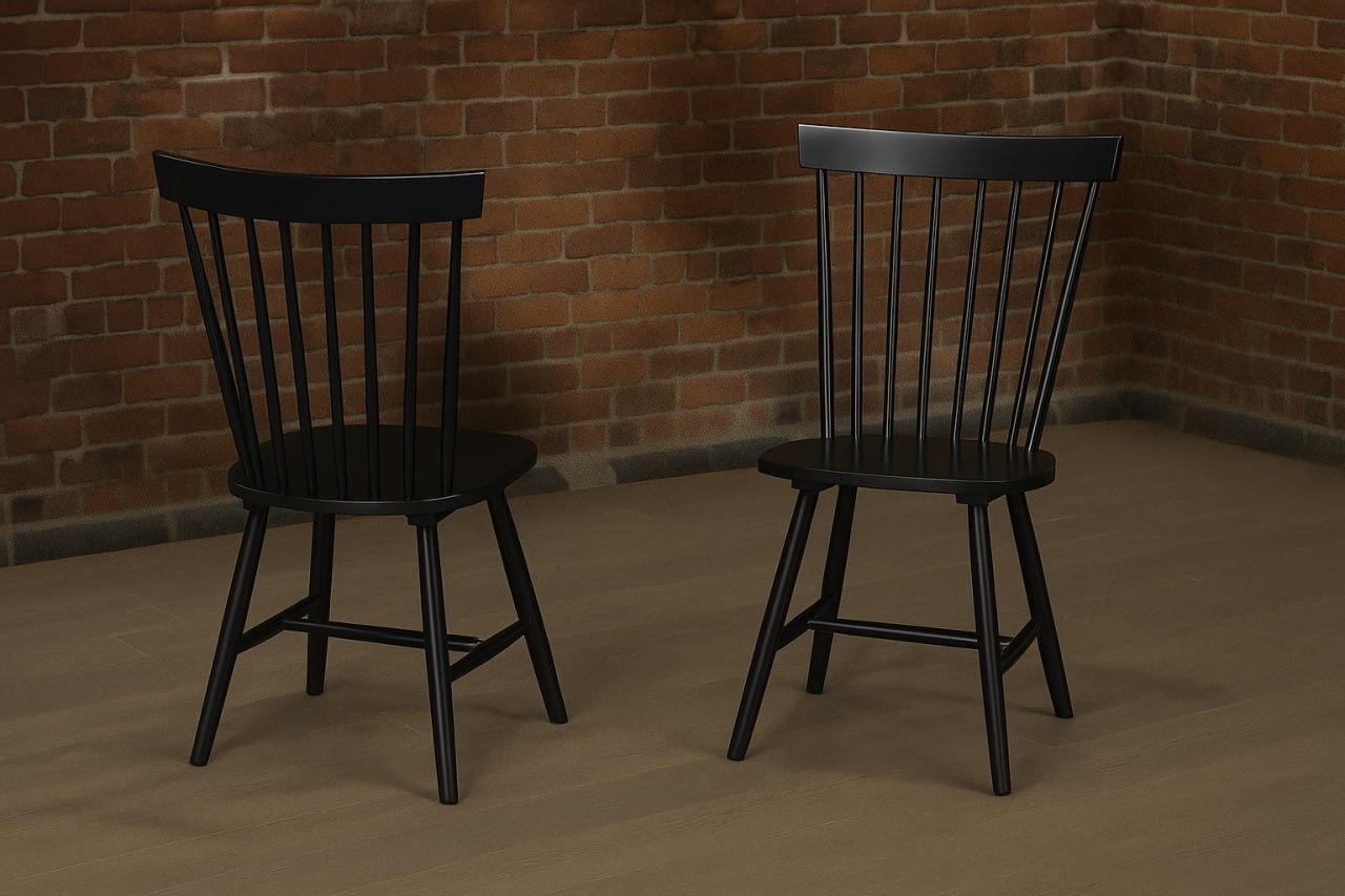 T3055 Wooden Dining Chairs 2pcs set